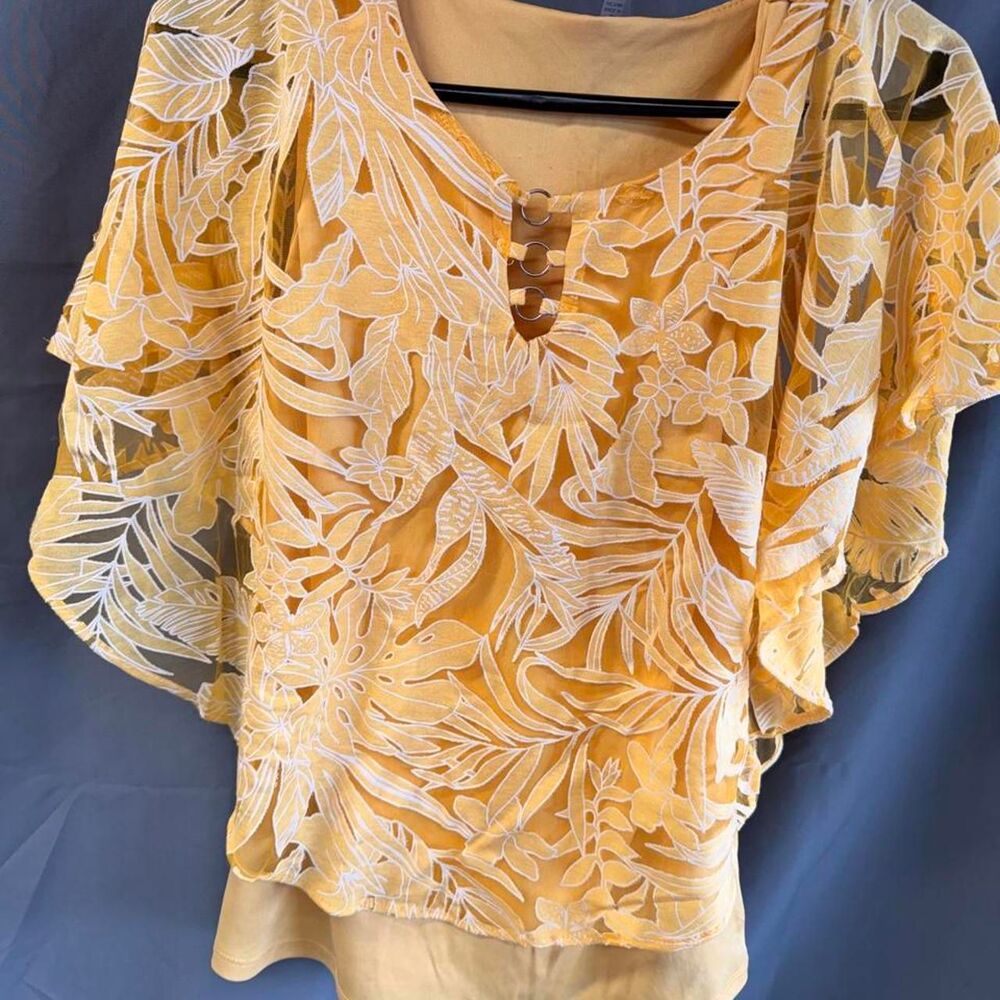Women's Yellow and Gold Blouse